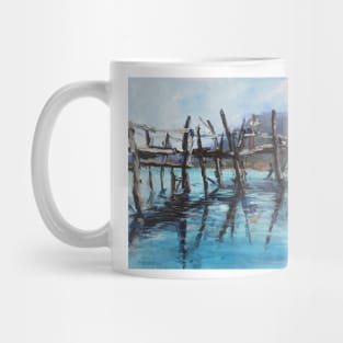 Stick bridge Gogleys Creek, 1950's Mug